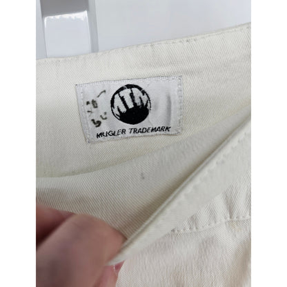 Vintage MTM Mugglers Trademark Womens Sz M Pull On Shorts Cream White