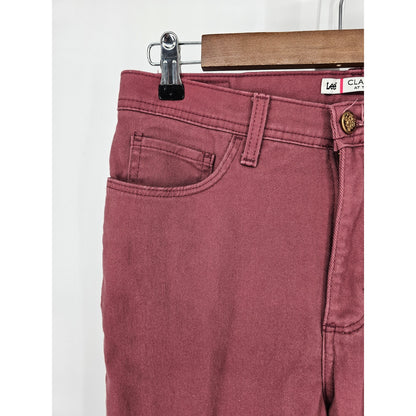 Lee Classic Fit Womens Sz 10P Petite Slim Leg Jeans Dark Blush Pink