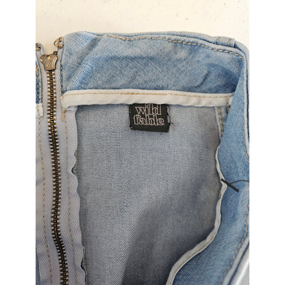 Wild Fable Womens Sz 4 Light Wash Blue Jean Denim Mini Skirt
