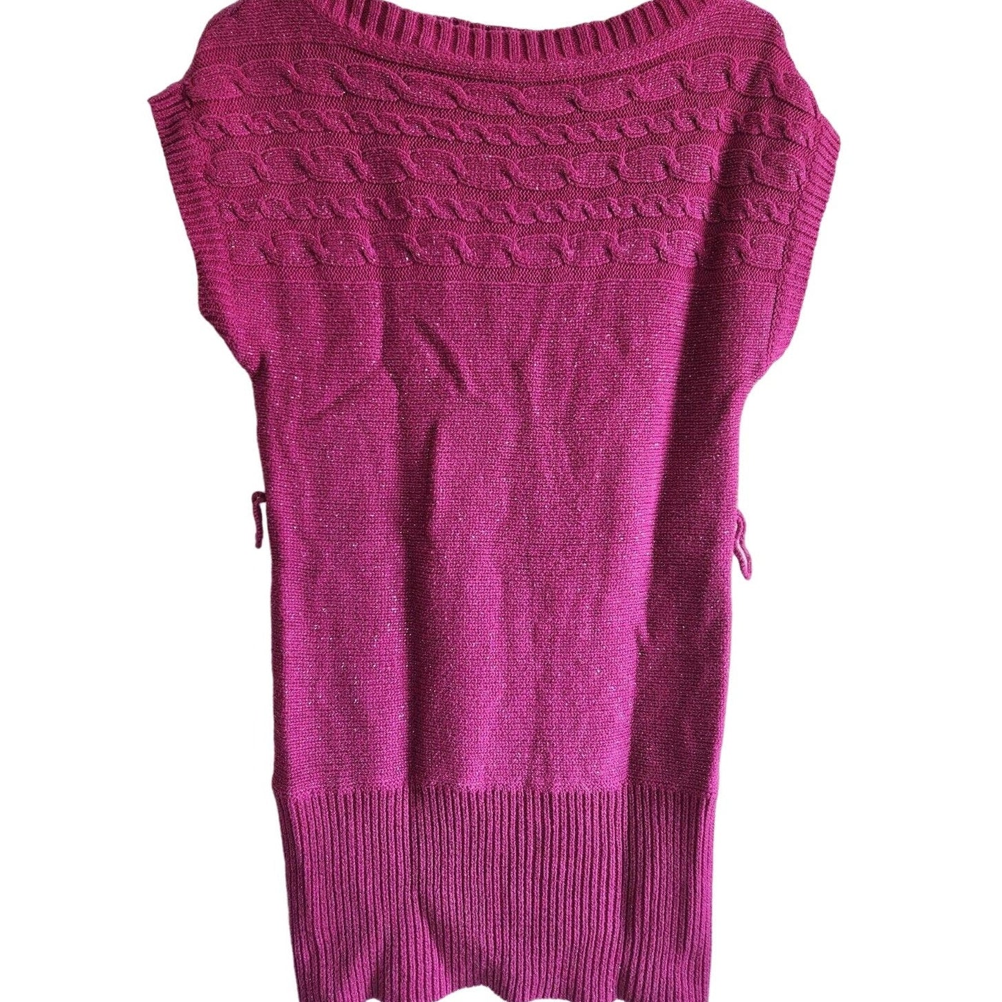 Take Out Juniors Sz M Sweater Dress Mini Purple Vintage Y2K