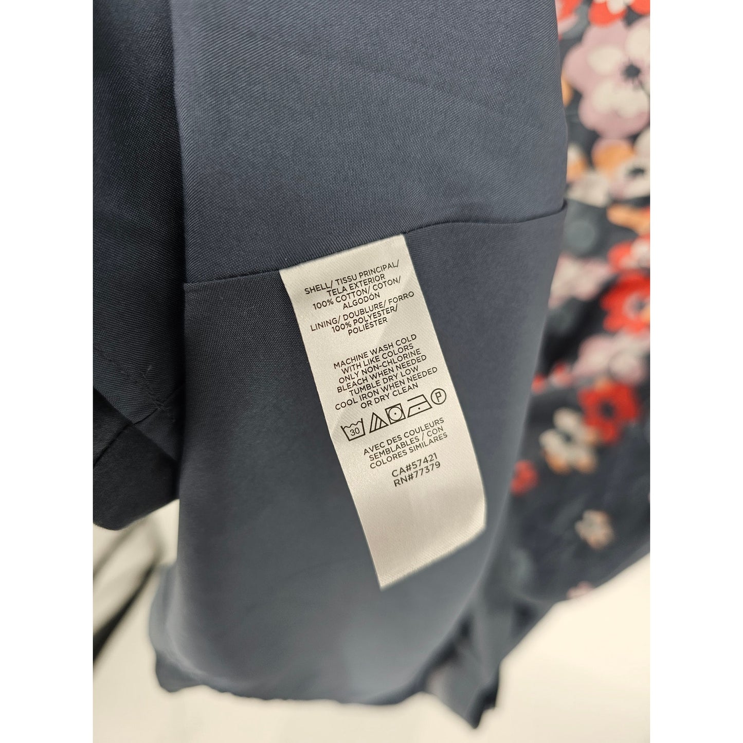 Loft Womens Sz 4 Knee Length Sleeveless Dress Cotton Gray Floral Springtime