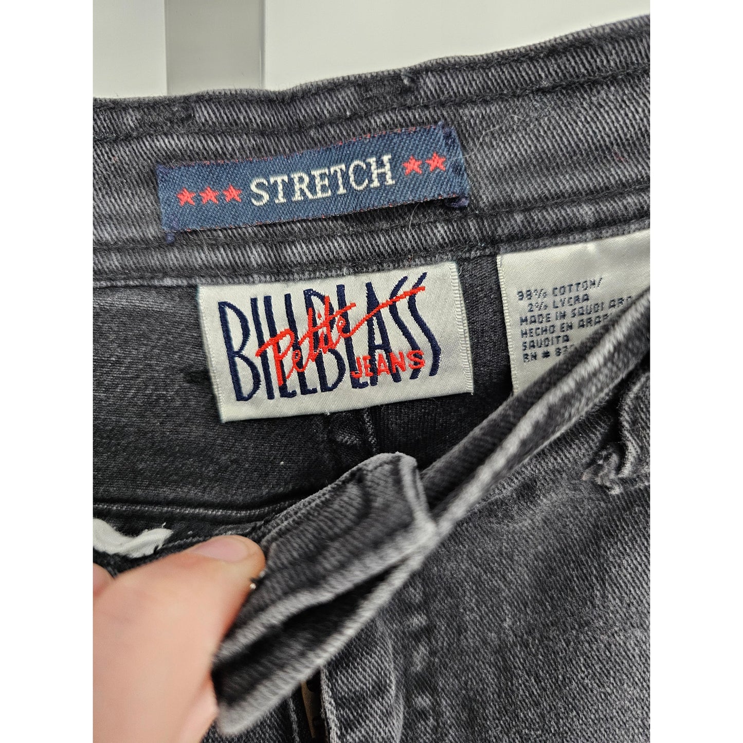 Vintage 1980s Billblass 10P Petite Straight Leg Jeans Black