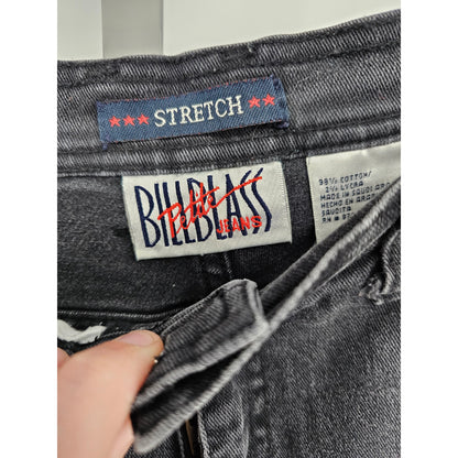 Vintage 1980s Billblass 10P Petite Straight Leg Jeans Black
