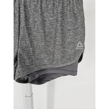 Reebok Womens Sz S Running Shorts Gray Compression Short Lined