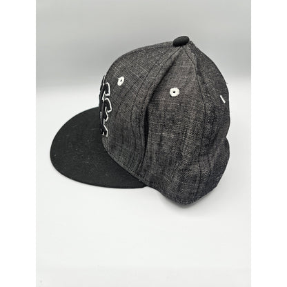 Neff Mens Snapback Baseball Hat Cap Black Gray Embroidered