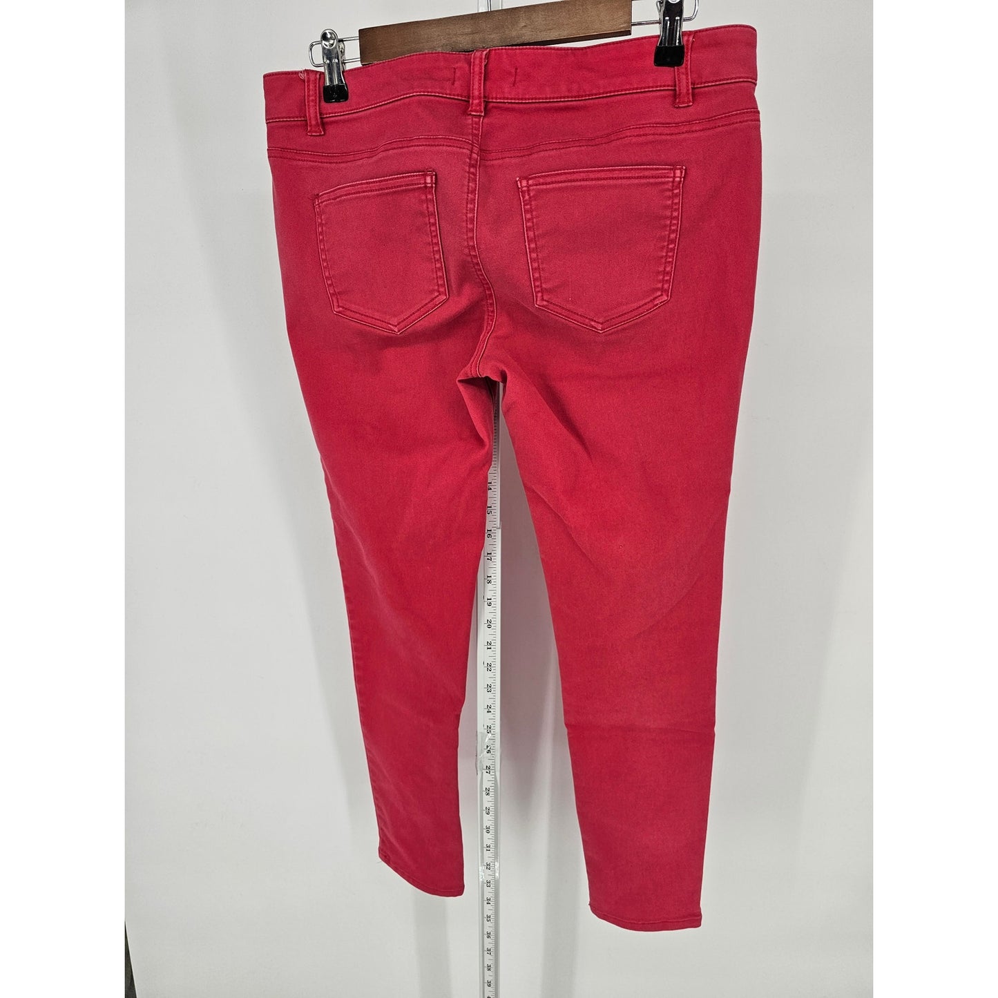 Fire Los Angeles Juniors Sz 11 Bright Pink Skinny Jeans Zipper Pocket
