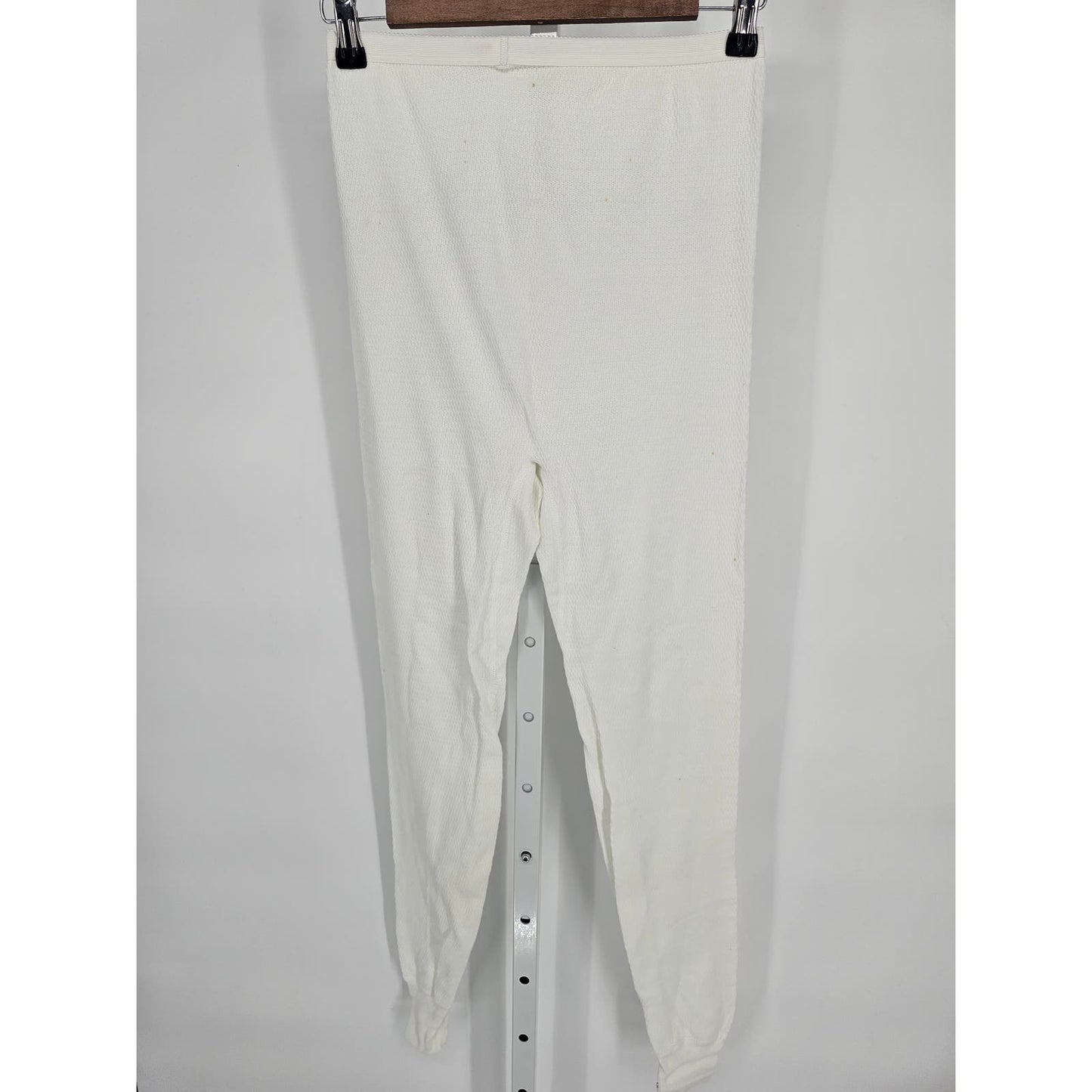 J.E. Morgan Womens Sz L Thermal Long John Baselayer Pants White Knit