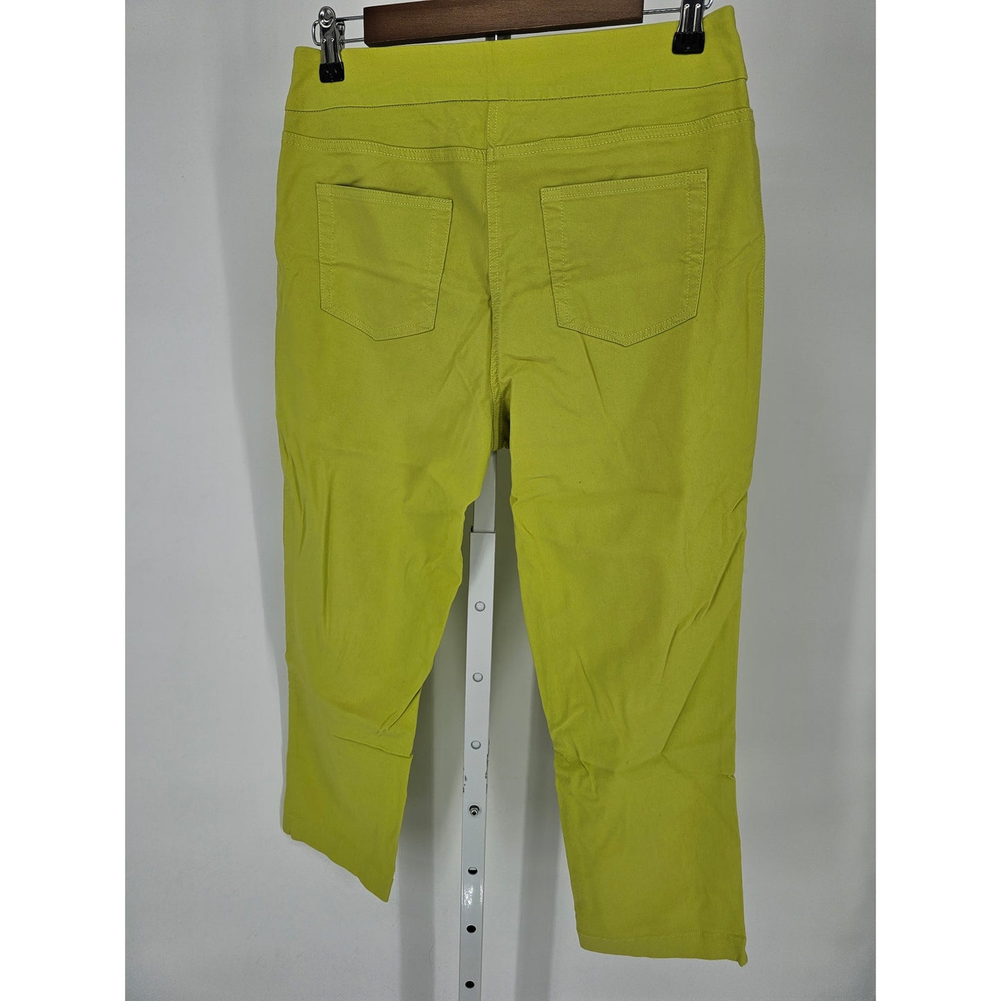 Soft Surroundings Womens Sz S Bright Lime Green Pull On Pants Sz S