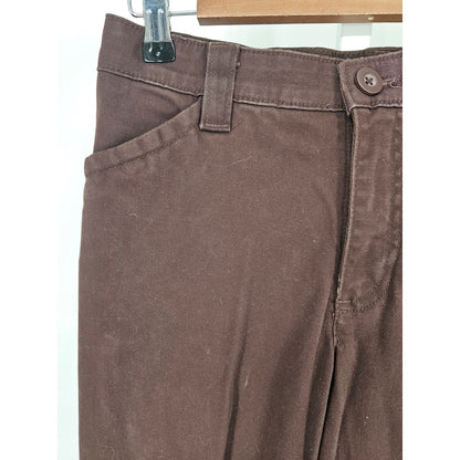 Lee Comfort Waistband Womens Sz 6 Bootcut Cotton Pants Brown