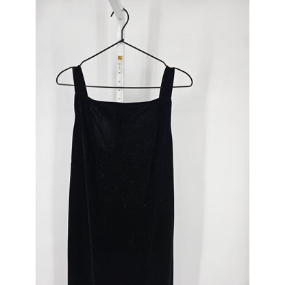 Helene Blake Womens Sz L Maxi Length Black Velvet Formal Sleeveless Dress