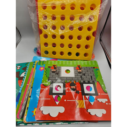 Learning Minds Peg Button Preschool Matching Toy Educational Set