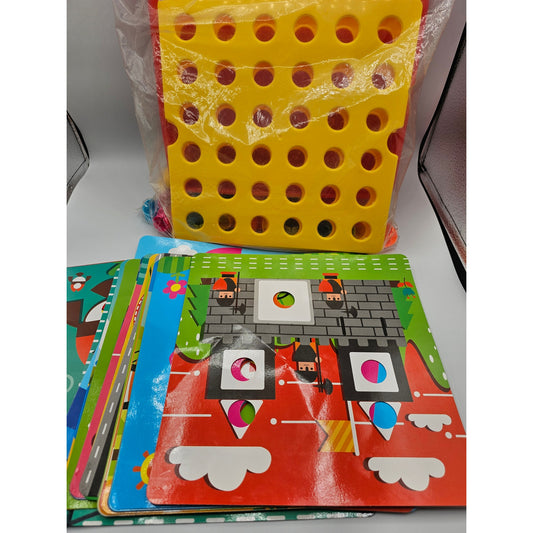 Learning Minds Peg Button Preschool Matching Toy Educational Set