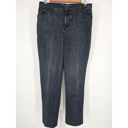 Gloria Vanderbilt Womens Sz 6 All Around Slimming Effect Blue Jeans Dark Wash