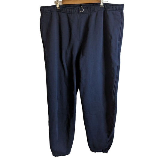 Lands End Mens Sz XL Jogger Sweatpants Lounge Pants Navy Blue