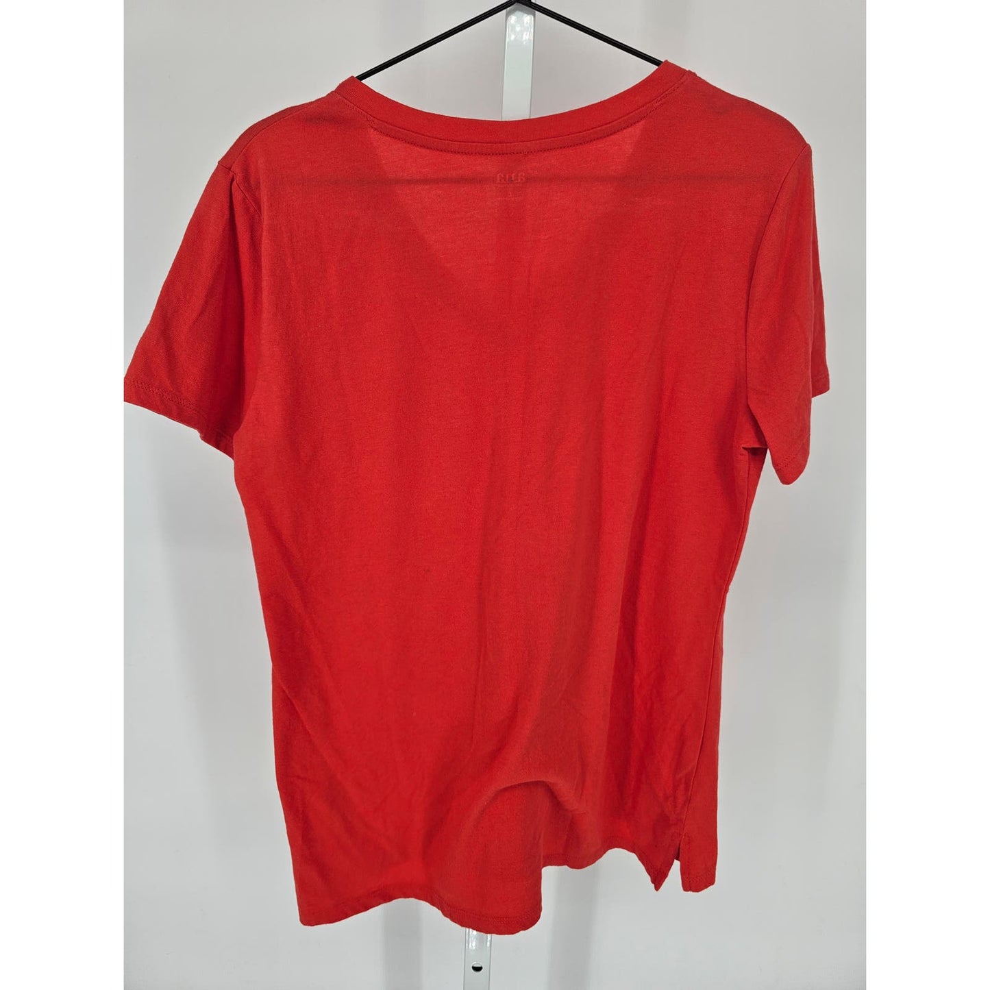 ANA A New Approach Womens Sz L Short Sleeve V Neck T Shirt Dark Orange