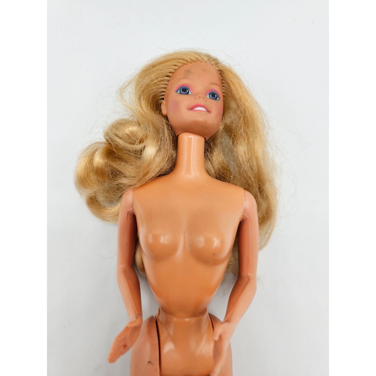 Vintage 1985 Mattel Barbie Doll Blonde Hair Blue Eyes Bent Arms