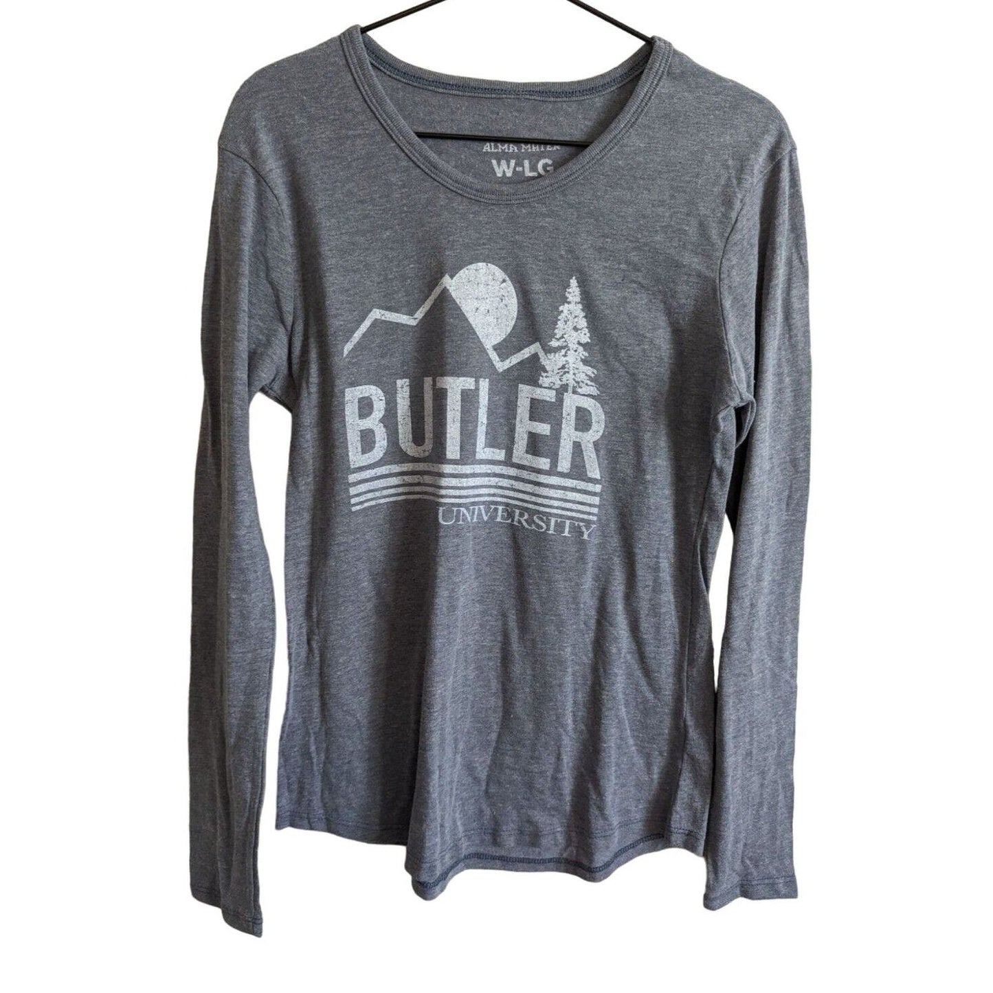 Butler University Womens Sz L Long Sleeve T Shirt Gray by Alma Mater