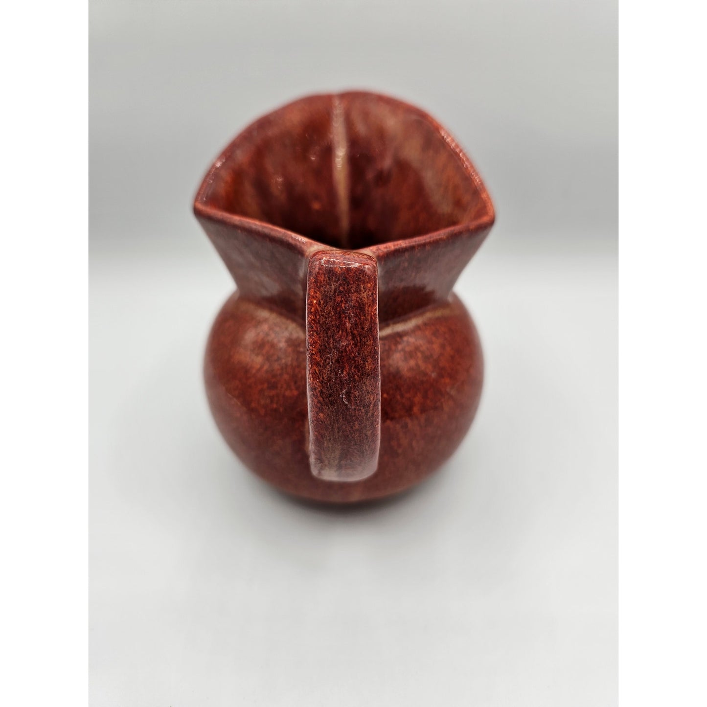 Vintage Mid Century Niloak Pottery Ceramic Pitcher Dark Red 1960s