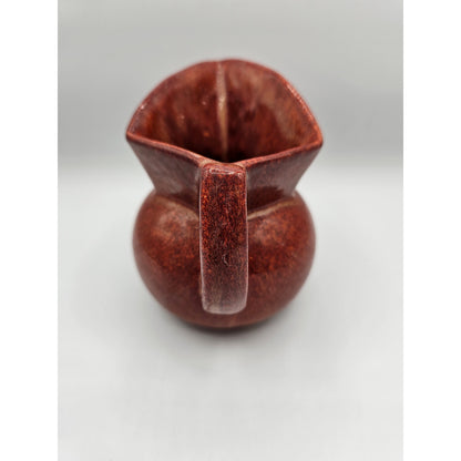 Vintage Mid Century Niloak Pottery Ceramic Pitcher Dark Red 1960s