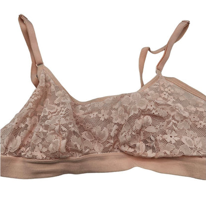 Auden Womens Sz S Blush Pink Lace Bralette