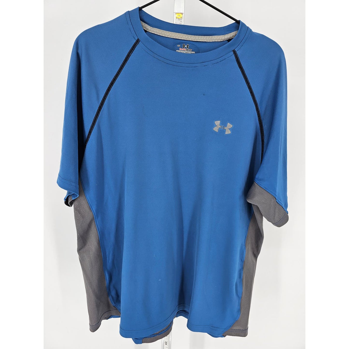 Under Armour Mens Sz M Short Sleeve Athletic T Shirt Loose Fit Blue Gray