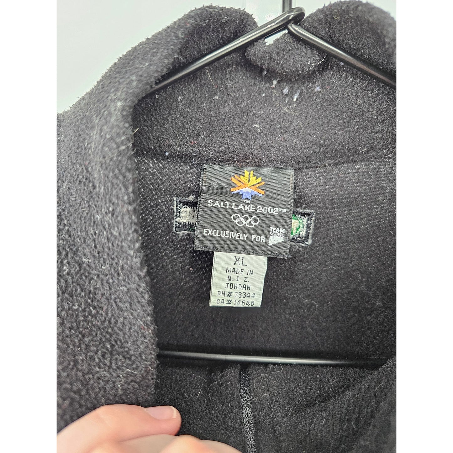 Team USA Sz XL Salt Lake City Olympics 1/4 Zip Fleece Jacket Black