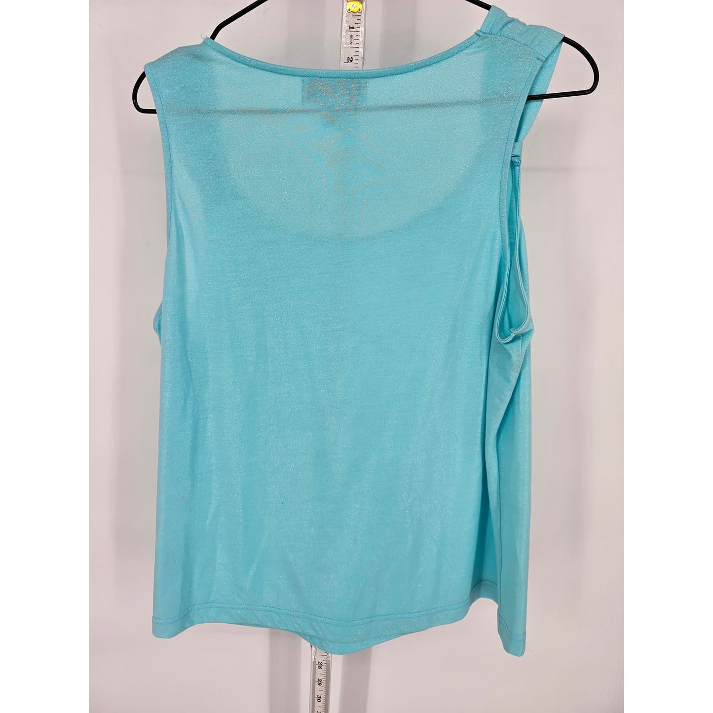 Sag Harbor Womens Sz L Sleeveless Blouse Scoop Neck Light Blue