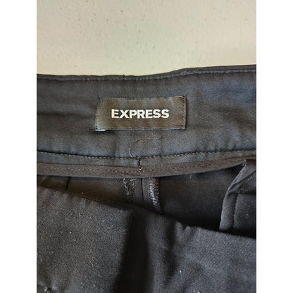 Express Womens Sz M Classic Straight Leg Black Dress Pants