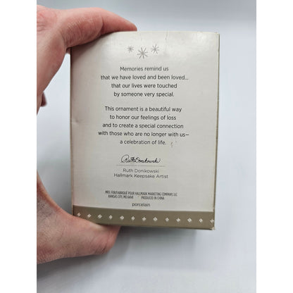 Hallmark Keepsake Christmas Ornament 2015 Always Remembered Ivory Shell