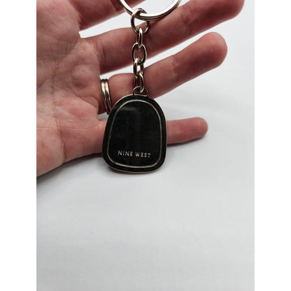 Nine West Silver Tone Keychain Silver Chain w/ Charm