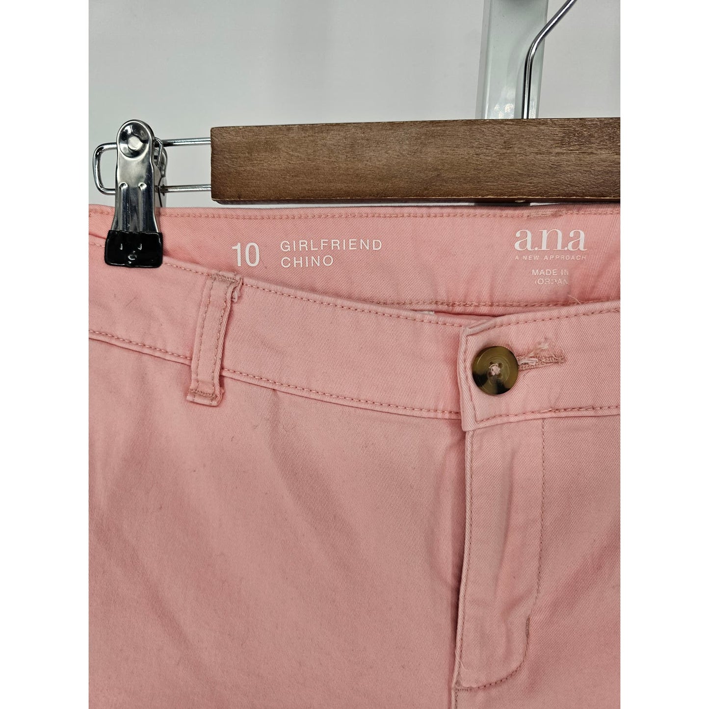 ANA A New Approach Womens Sz 10 Girlfriend Chino Pants Light Pink