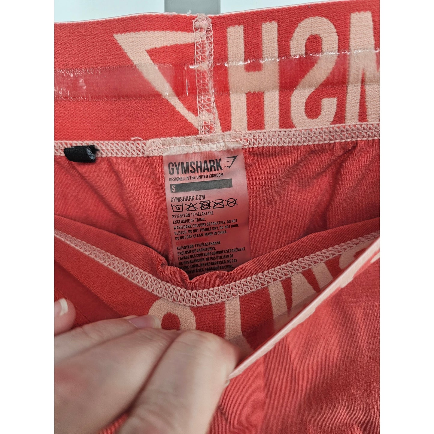 Gymshark Womens Sz S Compression Athletic Leggings Coral Pink