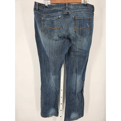 Hillard & Hanson Womens Sz 16 Bootcut Blue Jeans Medium Wash