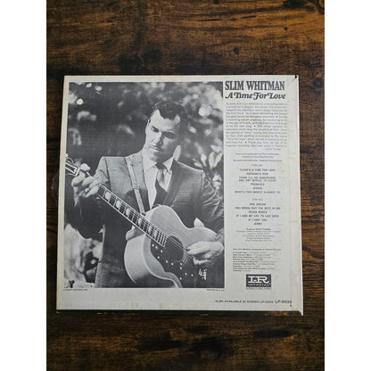 Vintage Slim Whitman arranged by Scott Turner  A Time For Love Imperial LP 9333
