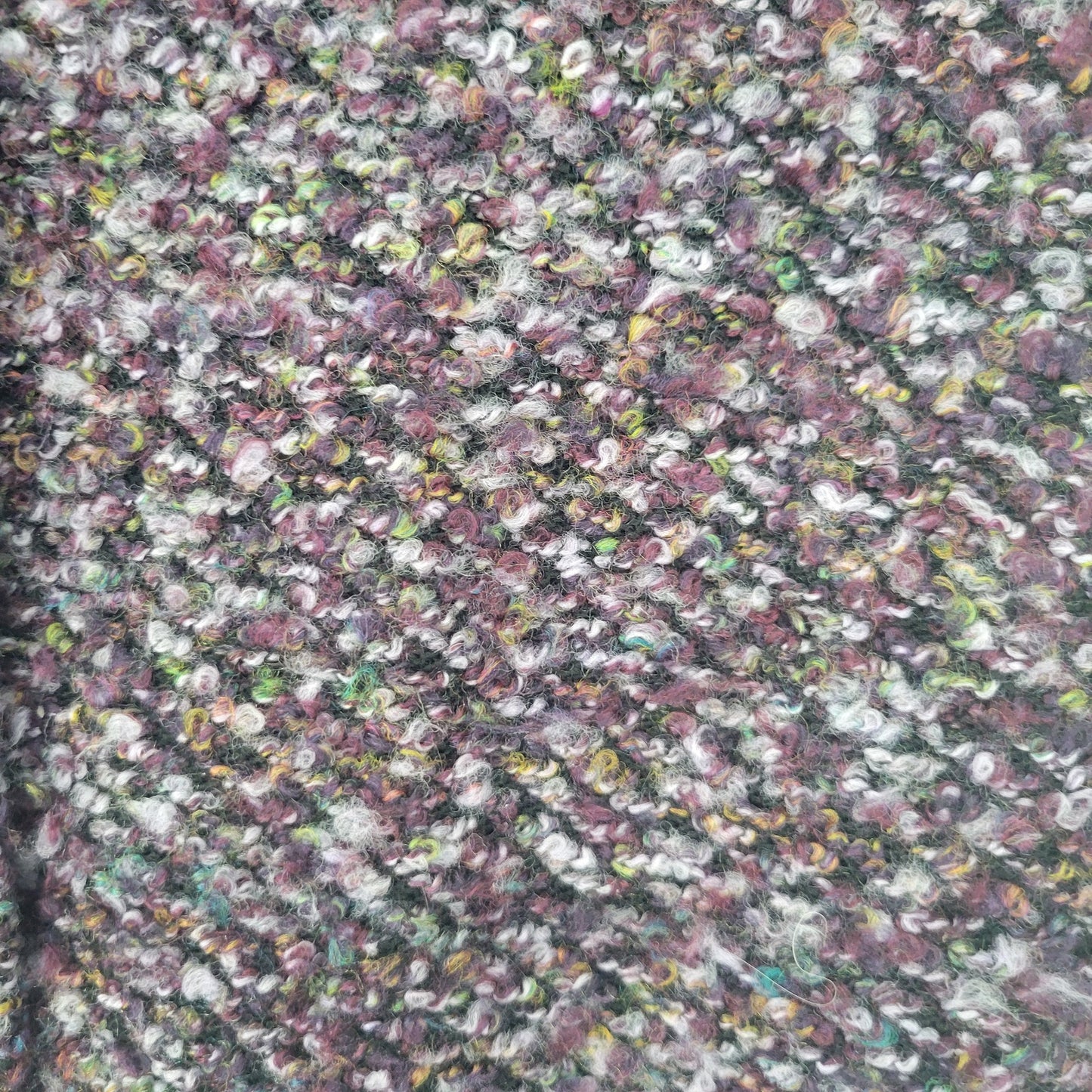 Vintage 1990s Dressbarn Womens Sz M Button Up Tweed Jacket Dark Purple