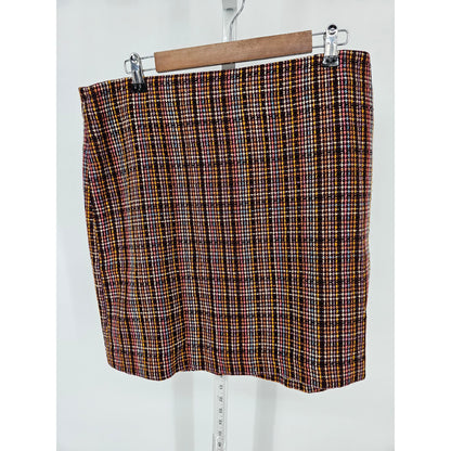 Ann Taylor Loft Womens Sz 12 Career Skirt Tweed Colorful Rainbow