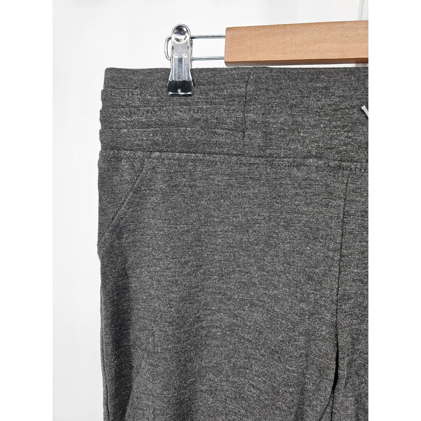 One 5 One Womes Sz L Pull On heather Gray Dress Pants Slim Leg