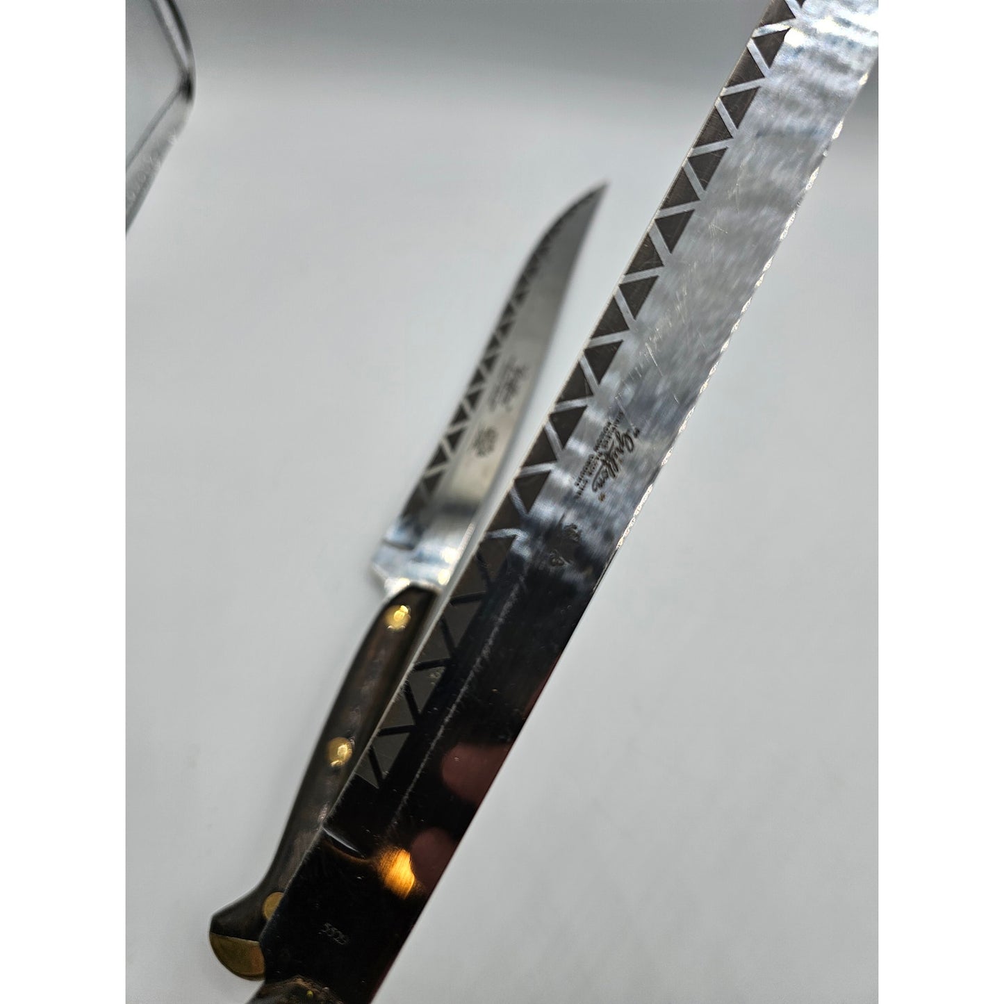 Set of 2 Vintage Griffon Hollow Ground Knife Set Stainless Razor Steel