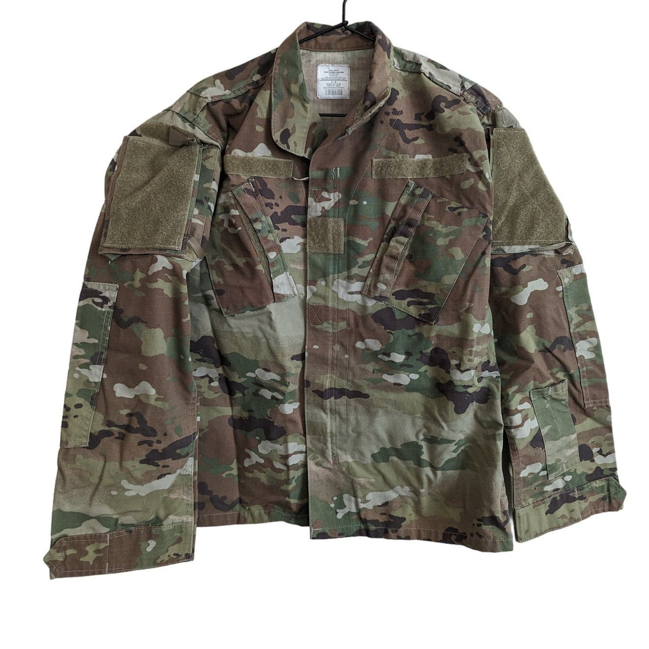 US Army Sz S Regular Button Down Utility Coat Camo Green