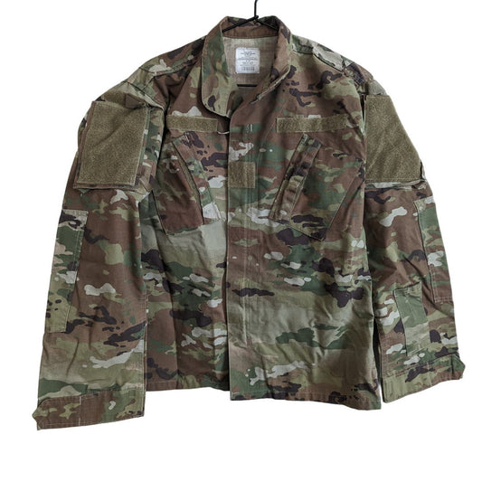 US Army Sz S Regular Button Down Utility Coat Camo Green