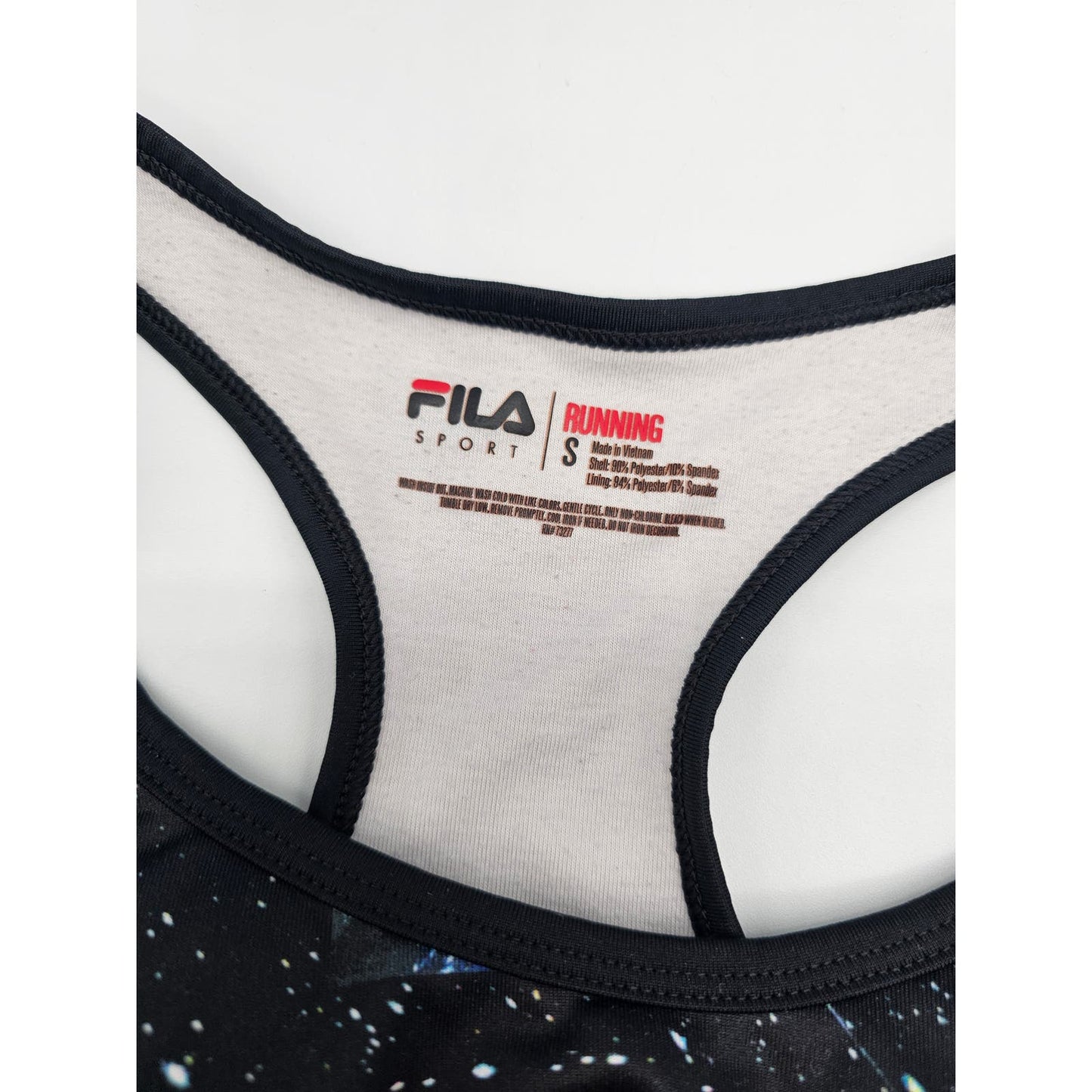 Fila Sport Runnin Womens Sz S Racerback Sports Bra Galaxy Space Print