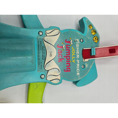 Vintage Fisher Price Jolly Jumping Jack 145 Pull String Action Squeak Crib Toy