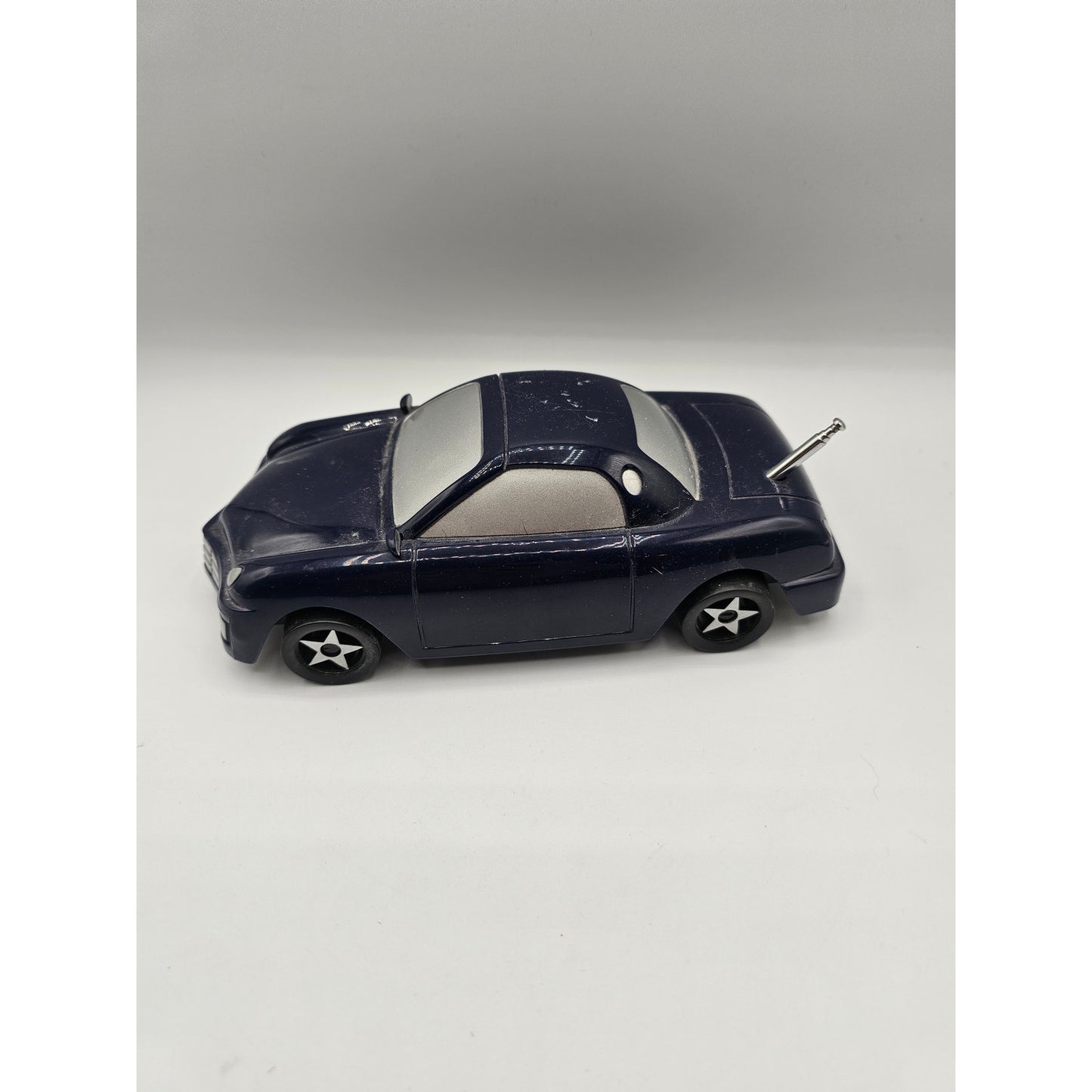 Vintage Navy Blue Car Shaped - AM/FM Radio Transistor Novelty No Box