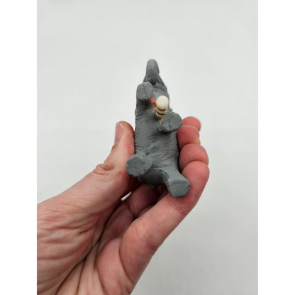 Vintage Carousel Elephant Hand painted Christmas Ornament Trunk Up Good Luck