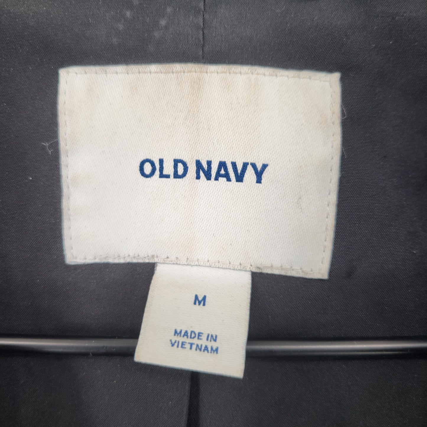 Old Navy Womens Sz M Midi Length Fleece Peacoat Black Button Front