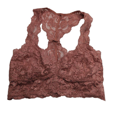 Express One Eleven Womens Sz XS Lace Bralette Dark Blush Pink