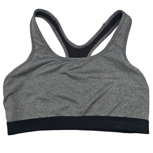 Avia Womens Sz L Racerback Sports Bra Gray Black Compression