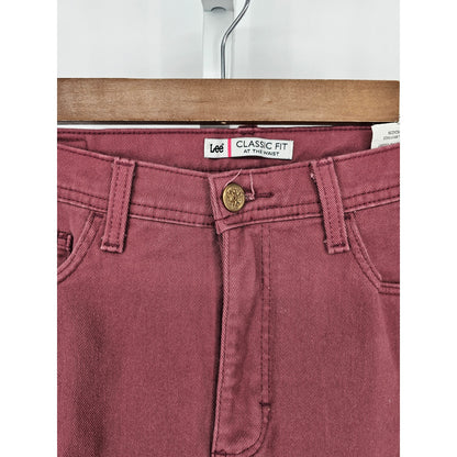 Lee Classic Fit Womens Sz 10P Petite Slim Leg Jeans Dark Blush Pink