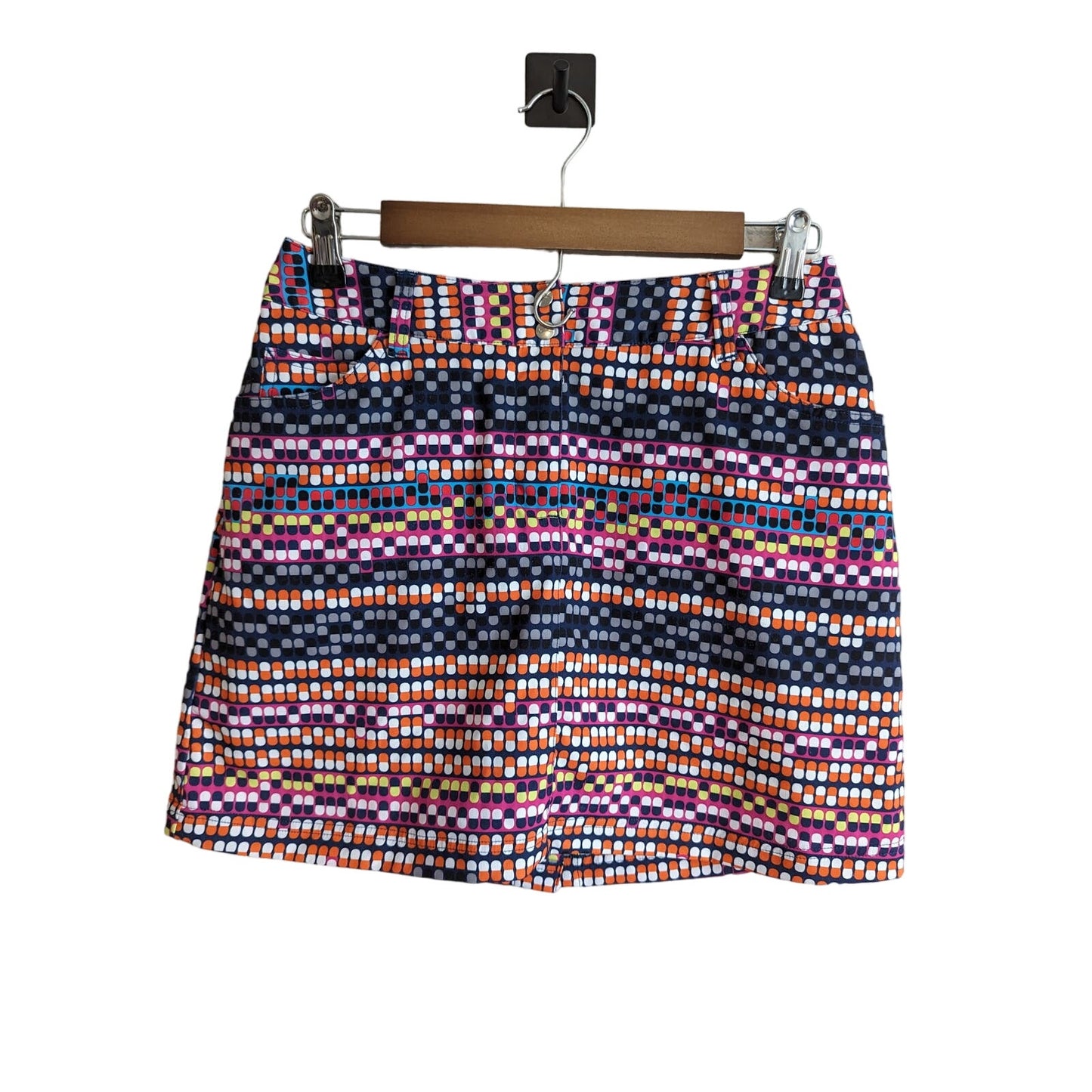 Slazenger Golf Womens Sz 2 Skirt Skort Athletic Colorful Polka Dot