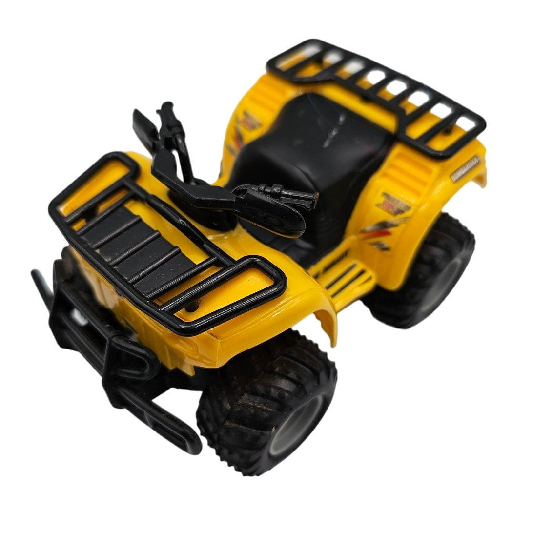 Vintage 1990s New Bright RC 4 Wheeler Toy Yellow Black Quad